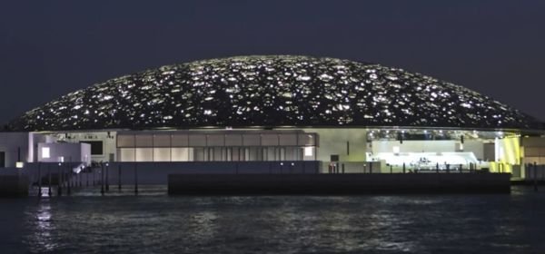 louvre museum abu dhabi night view