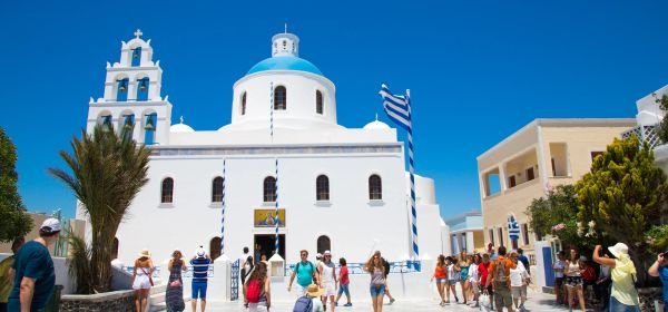 santorini main square