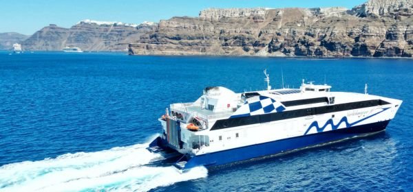 Ferry ride to Santorini