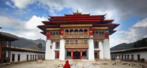 Bhutanese Monk and Monastery (1)